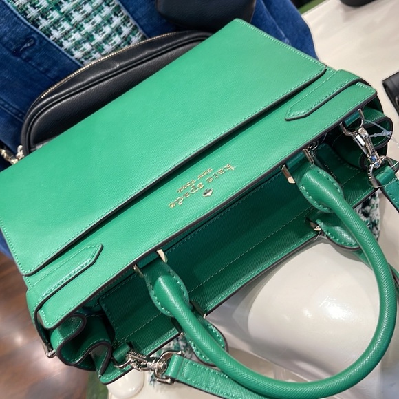 Kate Spade staci medium satchel
COLOR: Green Bean - Picture 10 of 16